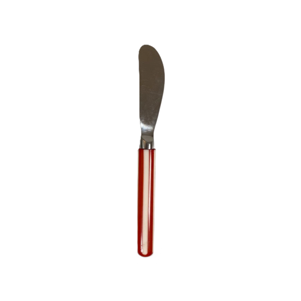 Smörkniv polkagrisrandig röd/vit